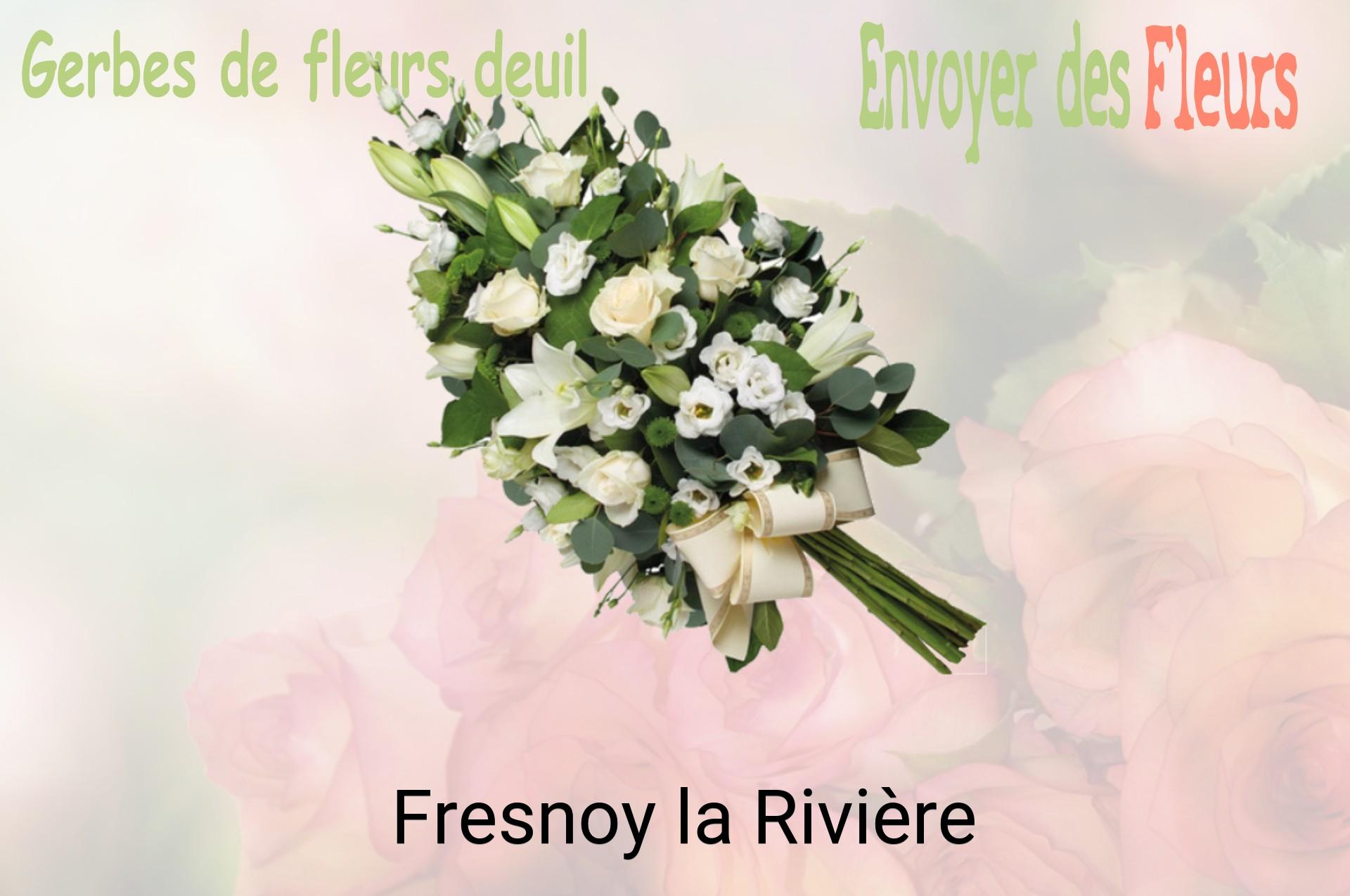 Gerbe de fleurs de deuil livrée à Fresnoy-la-Rivière